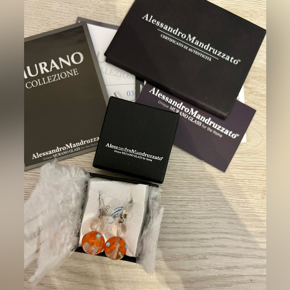 ALESSANDRO MANDRUZZATO Blown Murano Glass Earrings